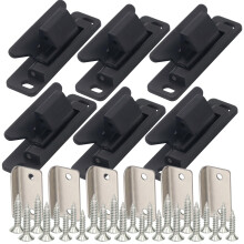 RV Cabinet Door Latch Black Nylon 6 Pack, Secure Snap Lock for Camper, Boat, Caravan, Easy Installation