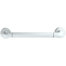 Bathroom Grab Bar 30cm White Stainless Steel Shower Safety Handrail for Elderly with Anti‑Slip Grip and Concealed Mount Design