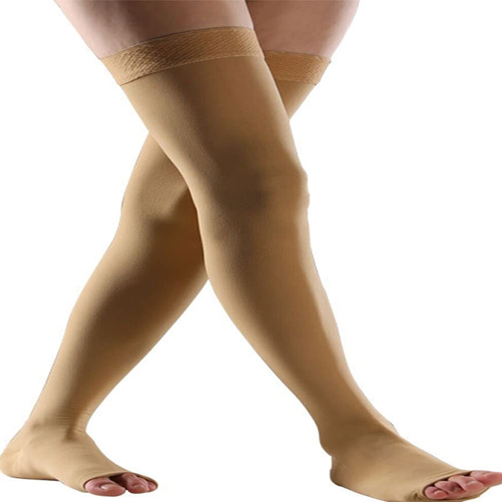 2030 mmHg Thigh  Compression Stockings for Women Men Varicose Veins Relief, Plus Size Breathable Support Hose