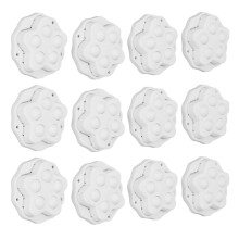 12pcs Swivel Wheel 360 4.9x4.9x1.6cm White 20kg