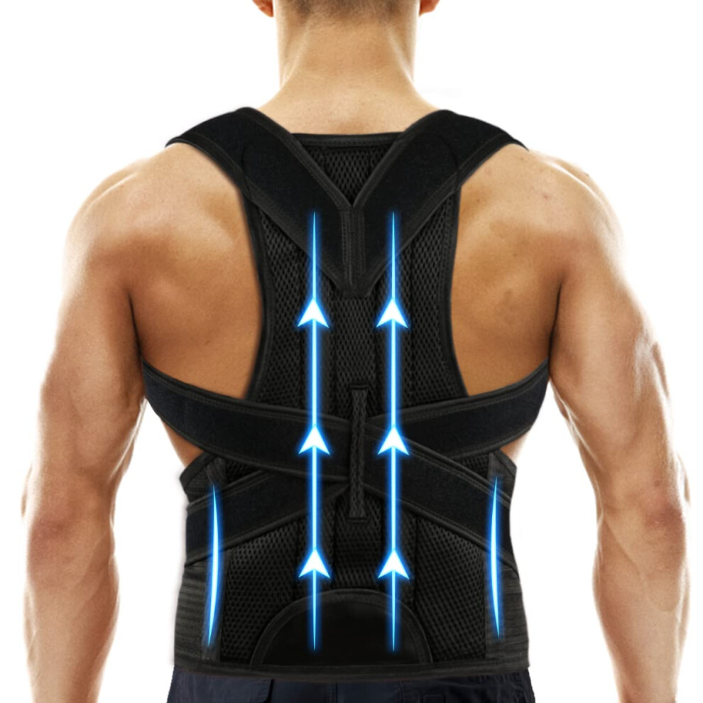 Posture Corrector Back Brace for Women and Men, Adjustable Lumbar Support and Breathable Design XXS