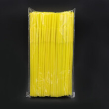 Disposable Plastic Drinking Straws 100Pcs Flexible Bendable Straws for Juice Smoothies and Parties Yellow