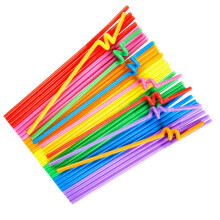 400pcs Disposable Drinking Straws with Comfortable Curved Design for Parties, Coffee and Juice