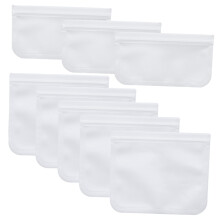 8pcs Food Storage Bags Set Vacuum Seal Reusable Snack Bags Airtight Pinchlock Leakproof Design