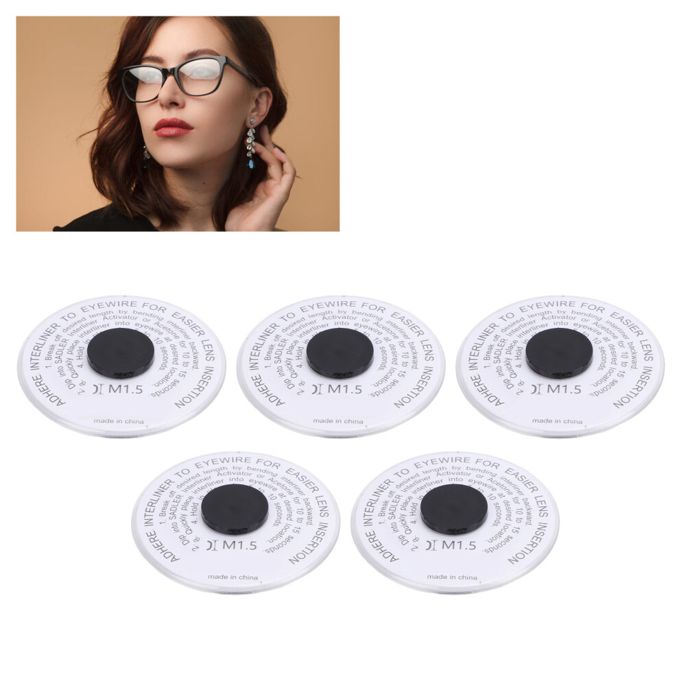 5 Pcs Full Rim Lens Interliner 13.1ft Precise Fit Professional Optical Enhance