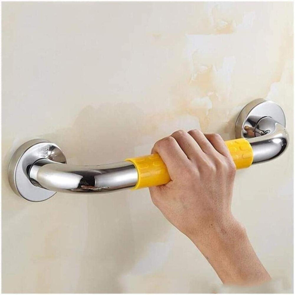 38cm Bathroom Grab Bar for Elderly, Stainless Steel Shower Safety Handrail with AntiSlip Support