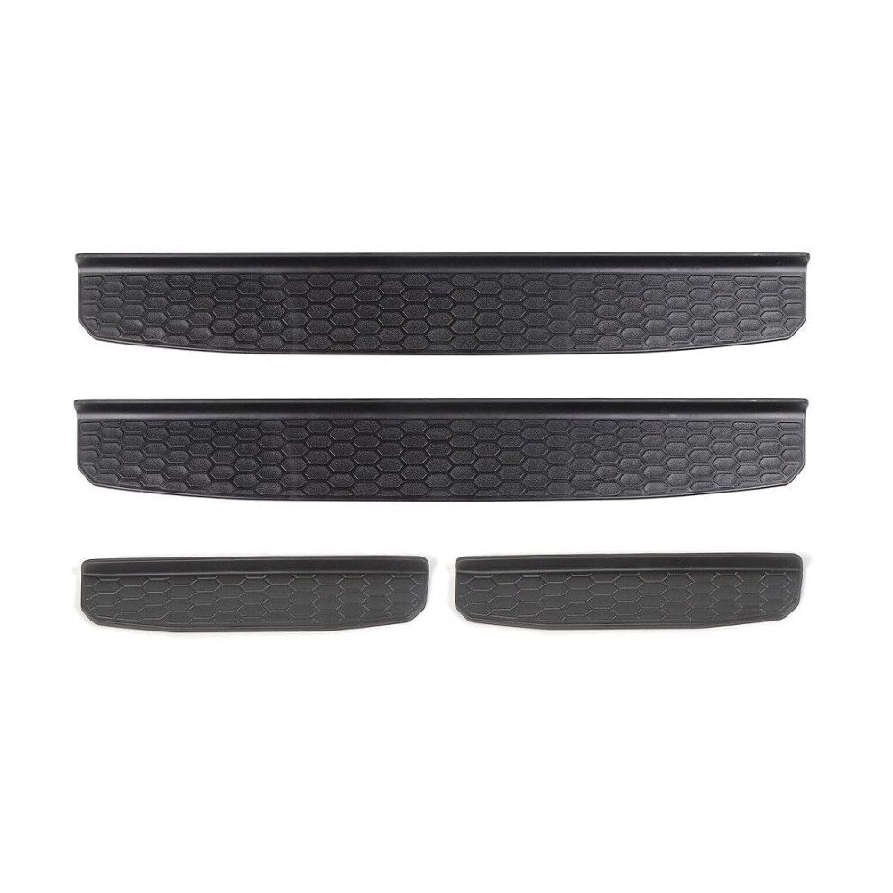 Door Sill Guards 4 Door Set For Jeep Wrangler 20182019 Gladiator 2020, Durable Easy Install Black 9330225433118