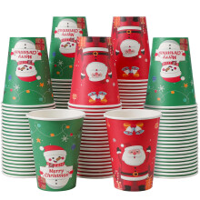 Christmas Paper Cups 12 oz 100 Pack, LeakResistant ExtraThick Disposable Coffee Cups for Holiday Party