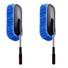 2PCS Extendable Microfiber Car Duster Set with Scratch Head and Soft Foam Grip for Interior and Exterior Cleaning