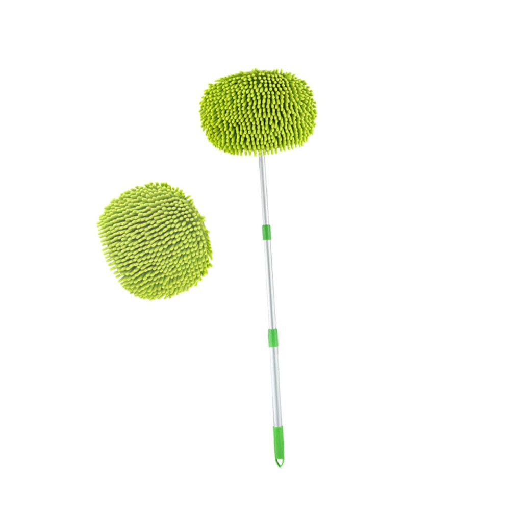 Retractable Car Wash Mop With Soft Chenille Head, Three Section Extendable Brush For Cars Trucks And Rvs 9330225433477