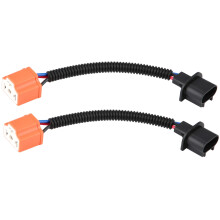 Headlight Conversion Cable 2Pcs H13 9008 to H4 9003 Adapter Female LED Light