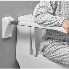Foldable Shower Grab Bar 27.5 Inch Wall Mounted Bathroom Handrail with NonSlip Grip and Polished Finish