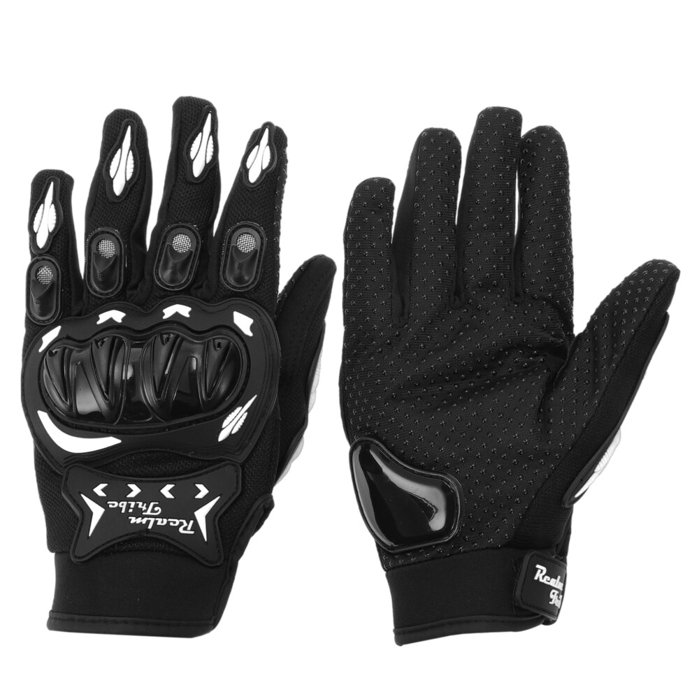Xl Touchscreen Motorcycle Gloves Waterproof Breathable Nylon Full Finger Riding Gloves Black White White,Black 9771547953838