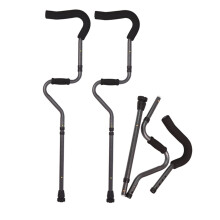 Folding Underarm Crutches for Adults, Adjustable Aluminum Pair with Ergonomic Support and Comfort Grip 115145cm