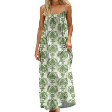 Women Backless Cami Dress, Summer Casual Sleeveless-Green XXL