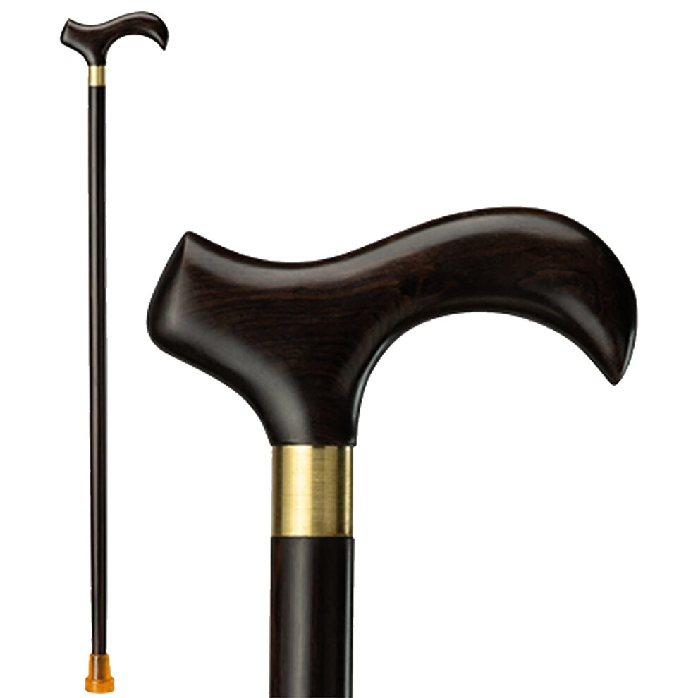 Purple Wood Walking Cane For Seniors, Ergonomic Curved Handle, Lightweight Solid Wood Stick With Antislip Tip, 85Cm Sandalwood