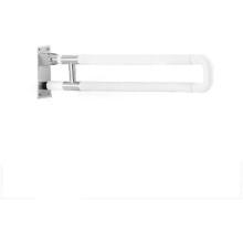 Bathroom Grab Bar 75CM Foldable Support Rail for Toilet and Shower, Wall Mounted AntiSlip Handrail White
