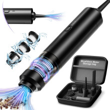 Cordless Car Vacuum 18000Pa Strong Suction with Brushless Motor, Handheld Vacuum Cleaner for Car Home Pet Cleaning (Black)