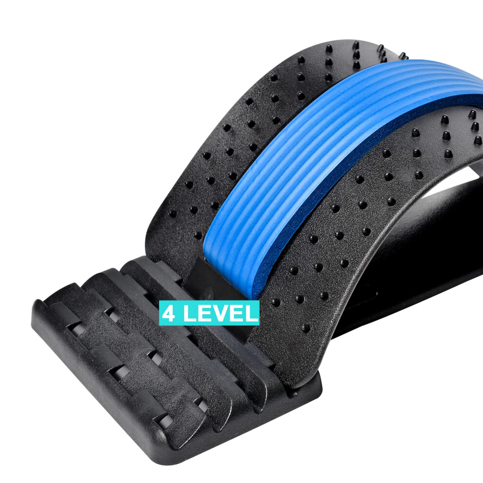 Adjustable Back Stretcher with 4 Levels â Lumbar Spine Alignment Board for Sciatica and Muscle Pain Relief