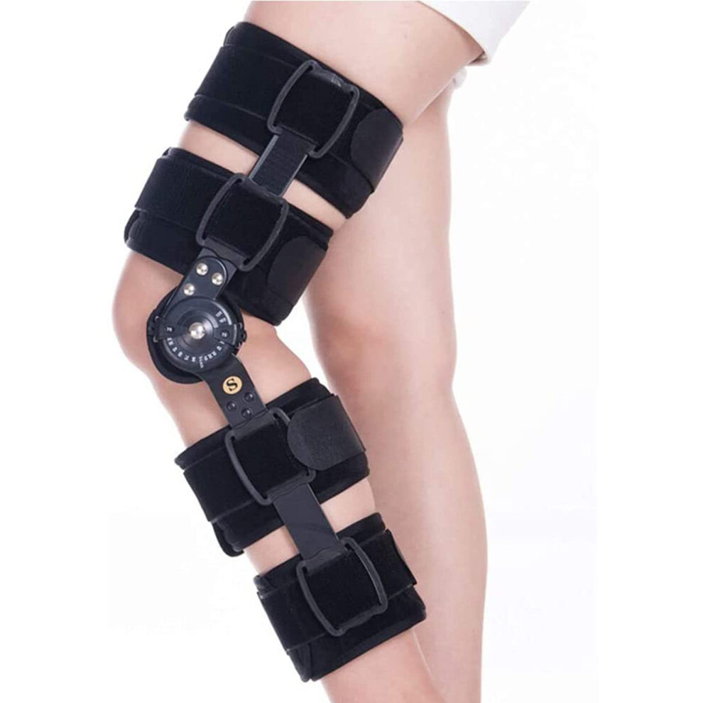 Adjustable Hinged Knee Brace with Motion Control, Post Operative Knee Immobilizer for Surgery Recovery and Meniscus Tear Support