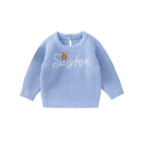 (9-12 Months, Blue) Πουλόβερ για νήπια με ραβδώσεις