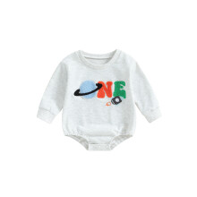 (12-18 Months, Gray) Ολόσωμη φόρμα με γράμμα Planet
