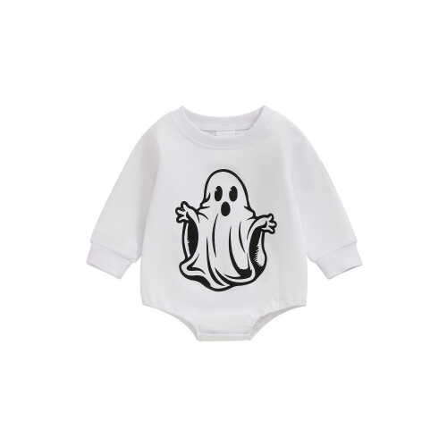 (6-12 Months, White) Sudaderas y mamelucos para niños.