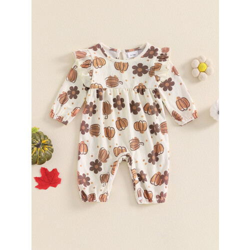 (6-12 Months, Apricot) Ολόσωμη φόρμα με και φθινόπωρο. 2