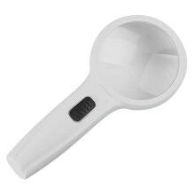 3X LED Reading Magnifier with Triple LED Illumination, Wide 65mm Lens and Ergonomic Easy Grip