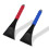 2PCS Car Ice Scraper Set with Ergonomic Foam Handle for Fast Scratch Deicing Blue and Red 1