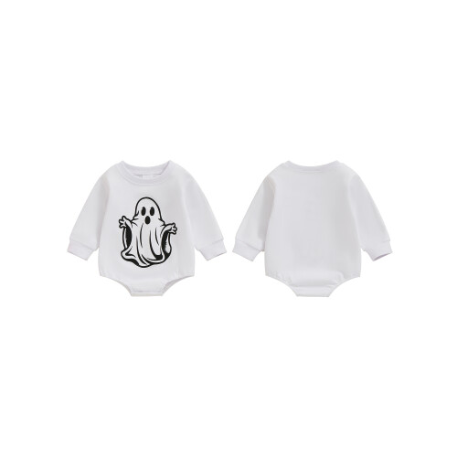 (6-12 Months, White) Sudaderas y mamelucos para niños. 1
