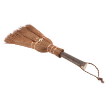 Mini Broom and Dustpan Set with Natural Palm Fiber, Compact Handheld Whisk Broom for Household Cleaning
