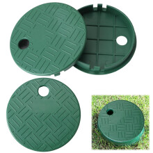 3 Pack 6 Inch Green Sprinkler Valve Box Cover Lid, Weather‑Resistant Durable Design for Outdoor Lawn Irrigation