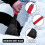 2PCS Car Ice Scraper Set with Ergonomic Foam Handle for Fast Scratch Deicing Blue and Red 3