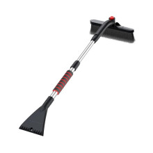 2in1 Extendable Car Snow Brush and Ice Scraper with Detachable Head and Adjustable Long Handle for Windshield and Roof