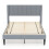 Upholstered Platform Bed Frame, 200x140 cm, Grey Velvet 1