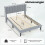 Upholstered Platform Bed Frame, 200x140 cm, Grey Velvet 2