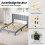 Upholstered Platform Bed Frame, 200x140 cm, Grey Velvet 3