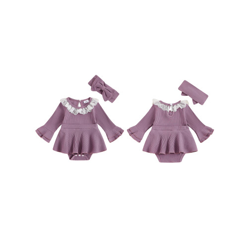 (6-9 Months, Purple) Dvoudílná sada pro roztomilé oblečení 1