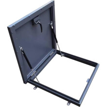 304 Stainless Steel Roof Access Hatch with Hydraulic Support, Weatherproof Flat Roof Skylight 37.4x25.6in