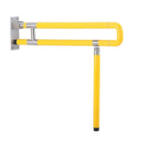 Stainless Steel Bathroom Grab Bar 60cm Foldable Wall Mounted Safety Handrail for Elderly Toilets