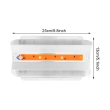 COB LED Grow Light 50W, 25x13 cm, Aluminum Silver