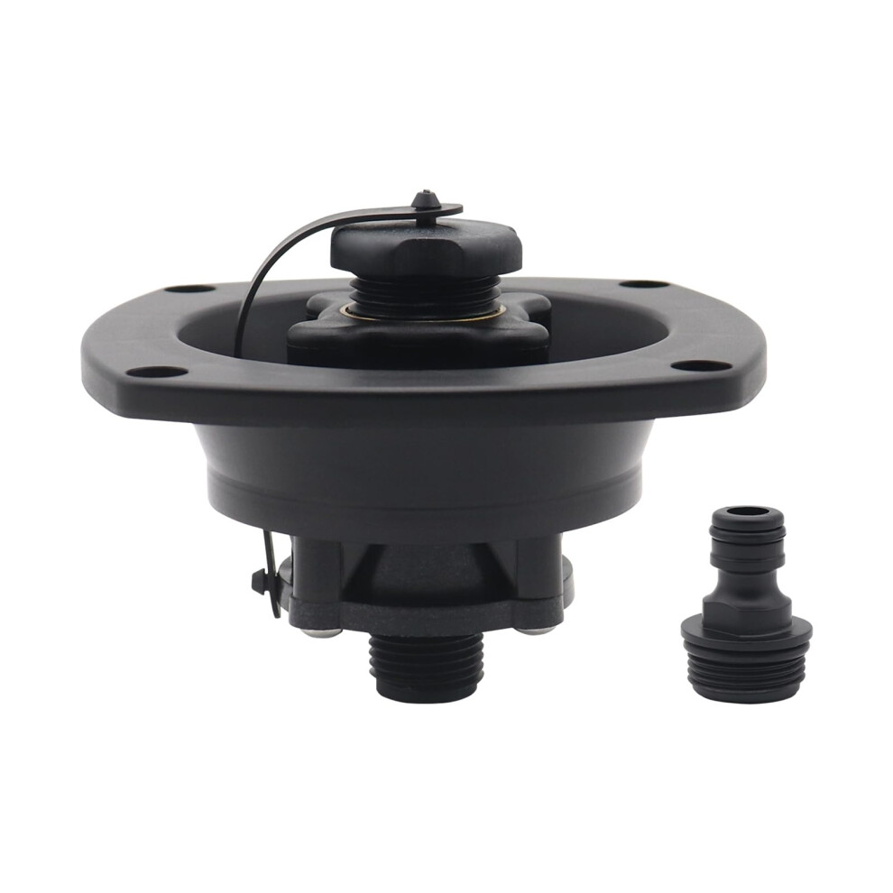Water Inlet Fitting With Antibackflow Valves, Leakproof Seal, Rv Trailer Water Fill Port Cap 9330225434764