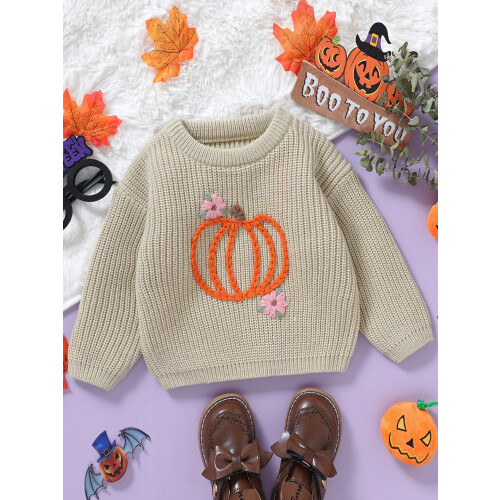 (6-9 Months, White) Klassischer Langarm-Pullover mit Kleinkinder, Herbstoberteile 1