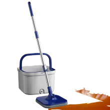 Spin Mop and Bucket Set with 360 Swivel Head, Pushbutton SpinDry and Adjustable NonSlip Handle for Hardwood and Tile Floors