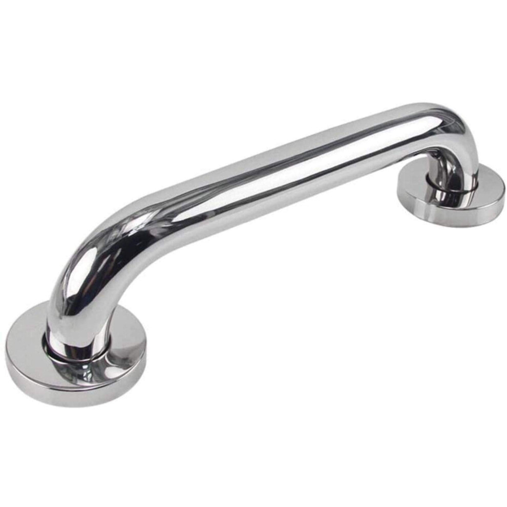 30cm Bathroom Grab Bar Stainless Steel Handrail with Mirror Polished Finish and Concealed Mount Design