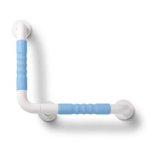 Blue L Shaped Bathroom Grab Bar for Elderly, Heavy‑Duty Rustproof Wall Mounted Shower Safety Handrail