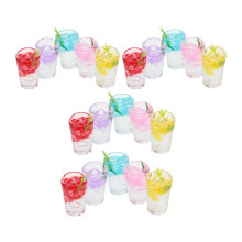 20Pièces Ornements Miniatures Bouteilles Boissons Résine Décor