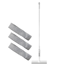 Window Squeegee with Wide Spray Coverage, Double Sided 3‑in‑1 Telescopic Handle Indoor Outdoor Glass Cleaner (White)