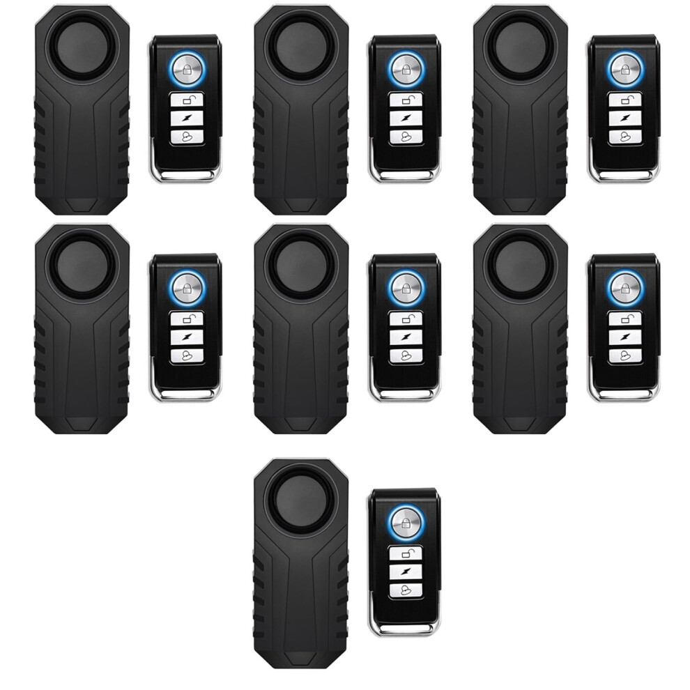 Bike Alarm 113Db Waterproof Motorcycle Antitheft Alarm With 7Level Sensitivity And Remote Control 7Pk 9330225435402